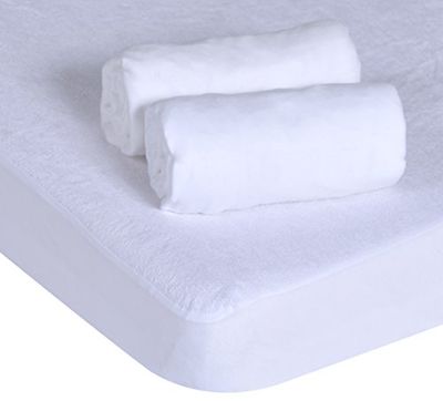 PMP Lot 1 Alèse / 2 Draps Housse Jersey Blanc 60X120 cm