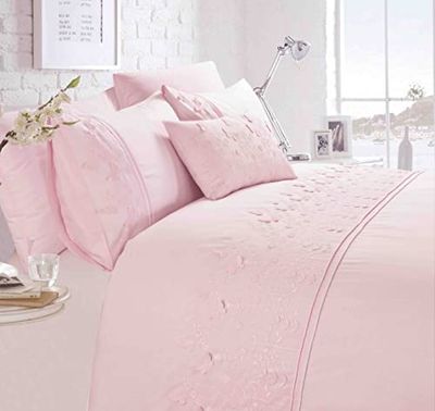 Rapport Home Luxury Papillon - Set copripiumino per letto matrimoniale, colore: rosa