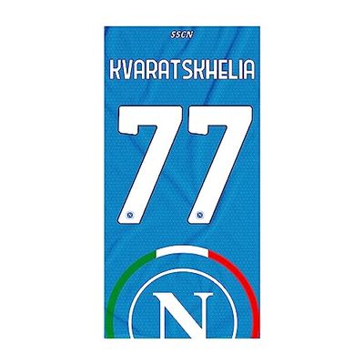 ssc napoli Kvara Strandhandduk, Unisex Vuxen, Blå, TU