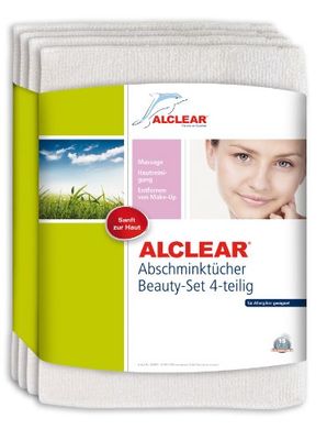 ALCLEAR Lot de 4 Lingettes Démaquillantes Lavables Nettoyage de la Peau en Douceur et en Profondeur Lavage Écologique sans Lotion pour le Visage, Uniquement avec de l’Eau
