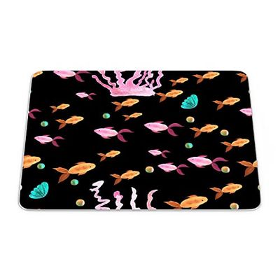 Bonamaison, Rechthoek Pop Art Digital bedrukte muismat, antislip onderkant, voor kantoor en thuis, grootte: 22x18 cm