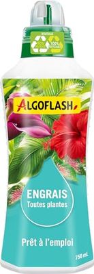ALGOFLASH Engrais Liquide Universel, Prêt à l'Emploi, Pour toutes les Plantes, Utilisable en Agriculture Biologique, 750 mL, ALBIOPRETU750