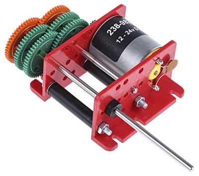 RS PRO Motor de engranajes de cepillo hasta 5 mNm, 12 → 24 V CC / 1,62 W, diámetro de eje: 2 mm, 110 mm x 52 mm