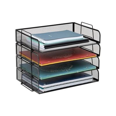 Mind Reader DSTACK2-BLK 2-delig, zijlading, stapelbare brief juridische