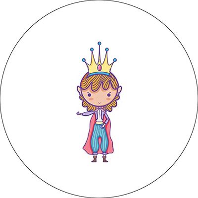 Bonateks, Round Digital Printed Mouse Pad, Non-Slip Base, for Office and Home, Diameter:22cm