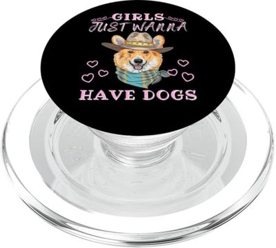 Perro Divertido Para Niñas PopSockets PopGrip para MagSafe