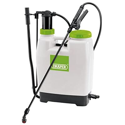 Draper 63056 Pulverizador a presión tipo mochila, 12 litros de capacidad, color verde