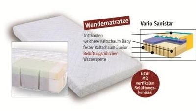 Aro Artländer 9207210 Vario-Sanistar - Colchón de bambú (60 x 120 cm)