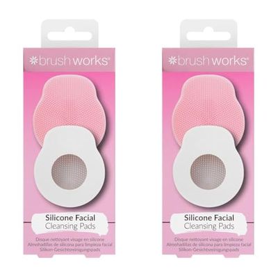 Brushworks Silicone Cleansing Pads - 4 Pack