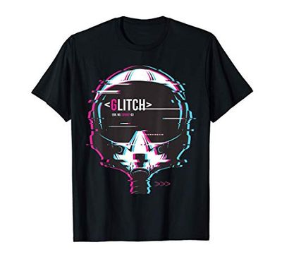 Glitch Gaming Teeshirts, Air Force Pilot Helmet Air Craft Camiseta