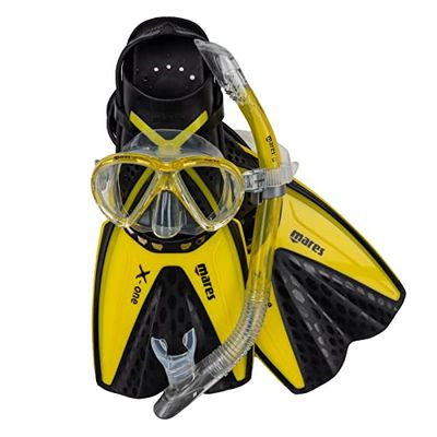 Mares Set X-One Marea Kit de plongée Bleu/RBL, XL TBRBLLXL, Mixte, 410794, Jaune/RYL., S/M