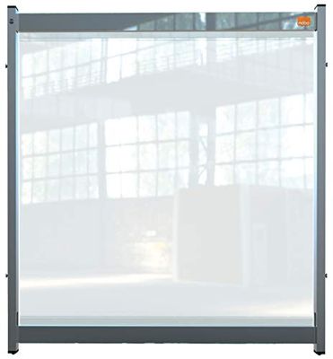 Nobo social distansskärm, 1,65 m hög klar PVC-skyddande skrivbordsdelare, skydd och skärm, premium Plus, 750 x 820 mm