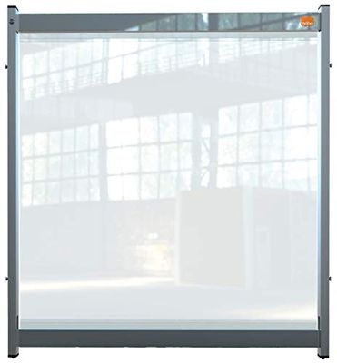 Nobo Skärmvägg, Social Distansskärm, 1,65 m Hög Klar PVC-Skyddande Skrivbordsdelare, Skydd och Skärm, Premium Plus, 750 x 820 mm