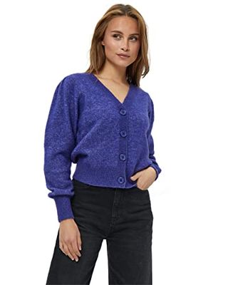 Minus Dames Ditta Knit Cardigan, Royal Blue Melange, S, Royal Blue Melange, S