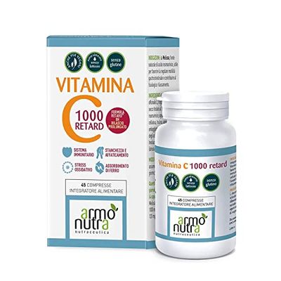 armonutra Integratore Alimentare di Vitamina C con Tecnologia Retard per un Assorbimento Graduale- 45 Compresse
