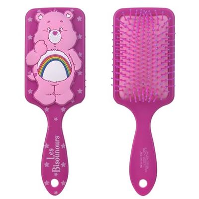 Care Bears Detangling Paddle Hair Brush, Cute 3D and Functional Rectangular Design for All Hair Types, Gentle on Tangles for Kids and Adults