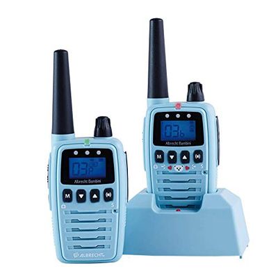 Albrecht Bambini Babysitter 29870 stralingsarme babyfoon met groot bereik, 2 radio's, blauw