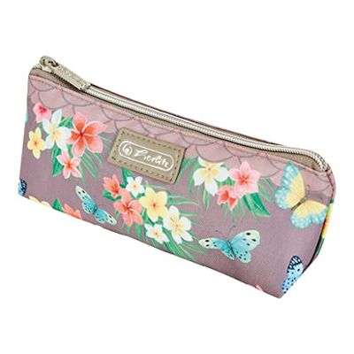 Herlitz® Trousse d'école Ladylike Unique Compartiment | Fermeture éclair | Pochette Organisateur Sac Sac Cosmétique Tube pour Stylos Plumes Crayons Accessoires | Enfants Adolescents | Papillons,
