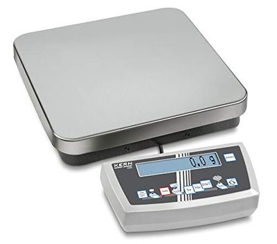 KERN Bilancia di conteggio industriale autoesplicativa per carichi elevati, risoluzione di conteggio 300.000 punti, portata di 30 kg, 0,1 g, leggibilità, 308 mm x 318 mm x 75 mm