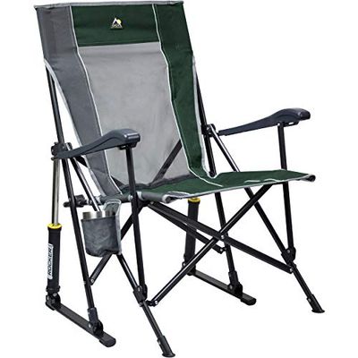 GCI Outdoor Roadtrip Rocker, Acier, Maille, Vert, Gris, Noir, Taille Unique