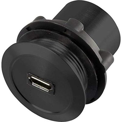 TRU COMPONENTS Micro USB-01-BK Micro-USB-inbouwbus 2.0 Bus, inbouw Micro-USB-A-bus naar micro-USB-B-stekker Inhoud: 1 s