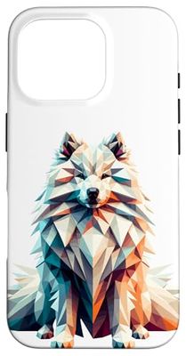 Origami Art American Eskimo Dog Custodia per iPhone 16 Pro