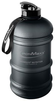IronMaxx Water Gallon - Matt Deep Black 2200ml | Senza BPA e DEHP | Borraccia ermetica con scala graduata | Disponibile in vari colori – perfetta per sport, lavoro e uso quotidiano