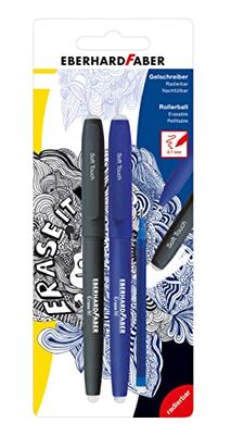Eberhard Faber 582103 - Penna gel cancellabile, Erase It, 2 rulli gel incl. ricarica di ricambio