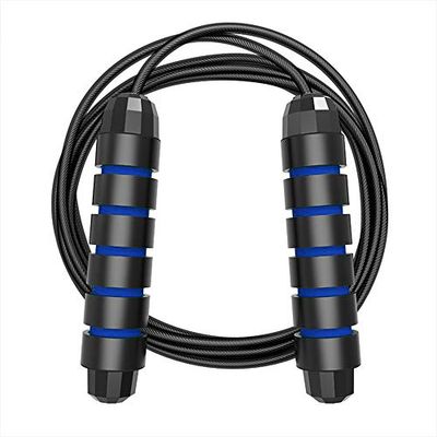 Adjustable Jump Rope - Cardio Jumping Rope for Men, Women, and Children of All Heights and Skill Levels - Great for Crossfit Training （Blue）