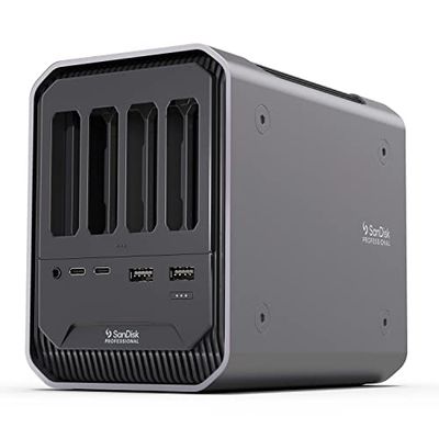 SanDisk Professional PRO-DOCK 4, Docking station per lettori 4 bay con connettività Thunderbolt