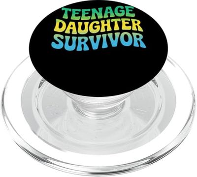 Teenage Daughter Survivor Humor Padres PopSockets PopGrip para MagSafe