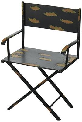 Design Toscano Hollywood Movie Director's Chair Home Theater Decor Standbeeld, 26,5 cm, Metalware, Roest