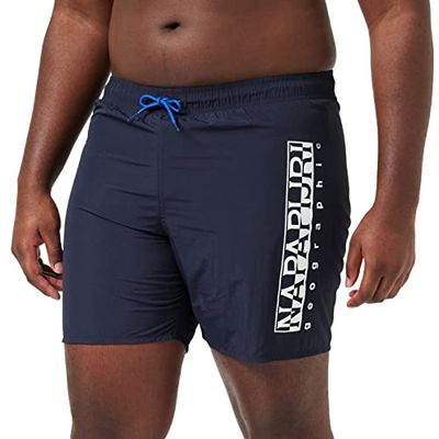 Napapijri Uomo Costume da Nuoto, Blu Marine, L