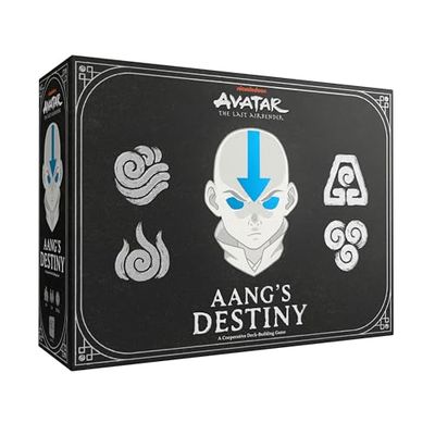 USAopoly Avatar The Last Airbender | Aang's Destiny | A Cooperative Deck-Building Board Gam | Officially Licensed Avatar: The Last Airbender Merchandise | English, Noir