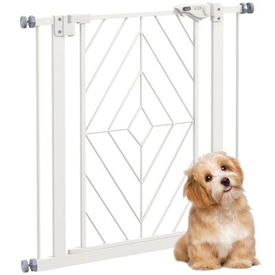 Pressure Fit Safety Gate w/Auto Closing Door, Double Locking, Openings 74-80cm