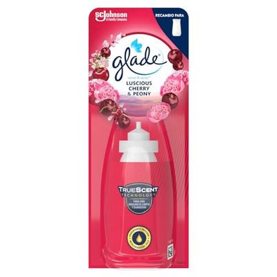 Glade Substituição para ambientador automático Sense & Spray com sensor de movimento, fragrância peónia e cereja, 1 recarga - 18 ml