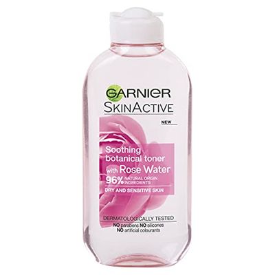 Garnier Natural Rose Water Toner Sensitive Skin 200ml (Packaging May Vary)