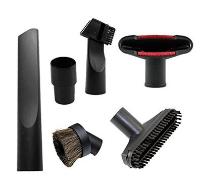 GIBTOOLlgs Universal Vacuum Attachments Accessories Cleaning Kit Brush Nozzle Crevice Tool for 1 1/4 inch& 1 3/8 inch Standard Hose 6pcs
