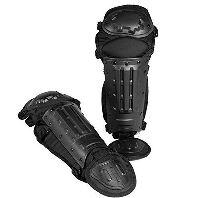 Mil-Tec Unisex – vuxen, anti-RIOT, benskydd, svart, en storlek