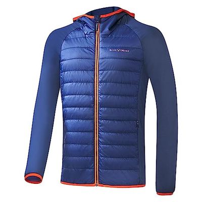 Black Crevice Giacca ibrida uomo I Giacca uomo sportiva elasticizzata 85% Nylon & 15% Spandex I Giacca uomo funzionale traspirante I Giacca donna uomo isolante I Giacca uomo escursioni