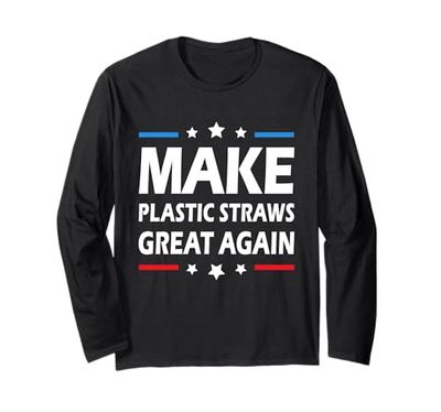 Rendi le cannucce di plastica fantastiche di nuovo Trump Fine delle cannucce di carta Maglia a Manica