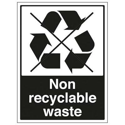 V Safety Panneau de sécurité en aluminium composite non recyclable 400 x 600 mm 3 mm