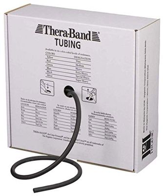 Theraband especial pesado peso tubos de resistencia, 30.5 m, negro