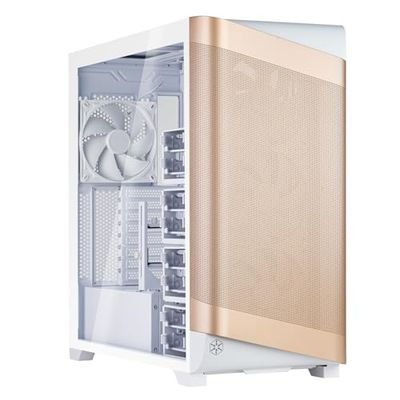 SilverStone Technology SETA A2 Un flusso d'aria davvero potente: cassa mid-tower eccezionalmente versatile, oro rosa, bianco, SST-SEA2Y-GWG