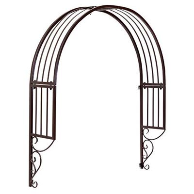 Design Toscano FZ1579 Graticolato per Finestra su Giardino, Ornamentale, Thornbury, Nero, 21.5x100.5x108 cm