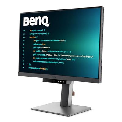 Monitor de programación BenQ RD240Q de 24.1" WQXGA, 90W USB Tipo-C, modos de programación avanzado, tecla rápida de programación, diseño ergonómico, ratio especial de 16:10, modo circadiano