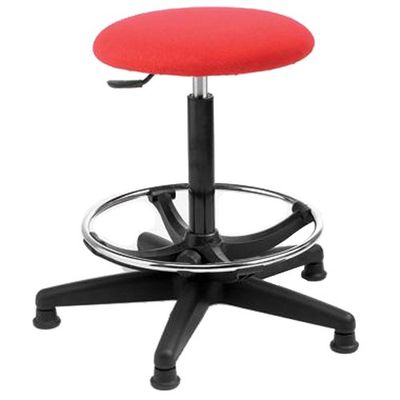 Action Handling S4 High Stool With Feet, Foot Rest, Polyurethane Seat, Gas Lift, 550-800 mm Height