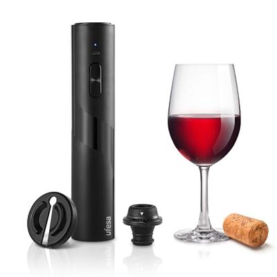 Ufesa EasyVac 2-in-1 Electric Corkscrew Set, Wine Bottle Opener, Vacuum Stopper, USB C Rechargeable, Bottle Opener in 8 Seconds, Wireless