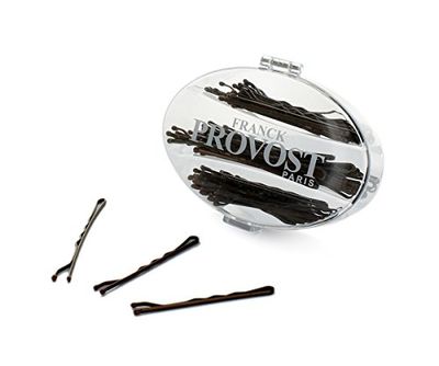 Franck Provost - Pinzas para el pelo de 3 tamaños en caja dispensadora de bronce