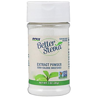 Now Foods, BetterStevia, Estratto di Foglie di Stevia, Sostituto dello Zucchero, 28 g di Polvere vegana, Testato in Laboratorio, Vegetariano, Senza Soia, Senza Glutine, Vegetariano, Non OGM